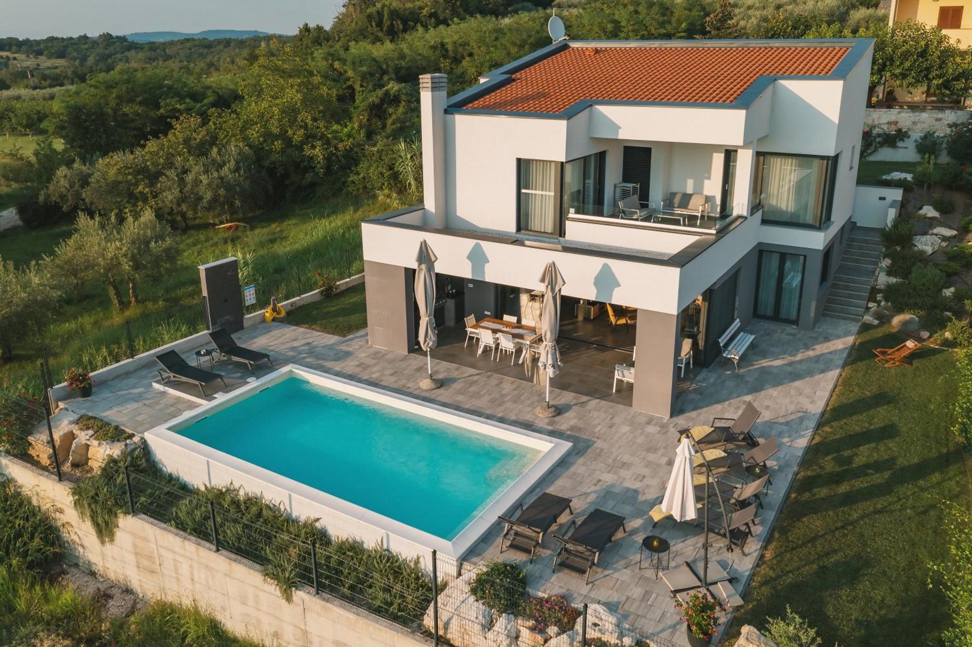 Villa Boiky - Private Pool And Amazing Sea View, Istria Materada Bagian luar foto